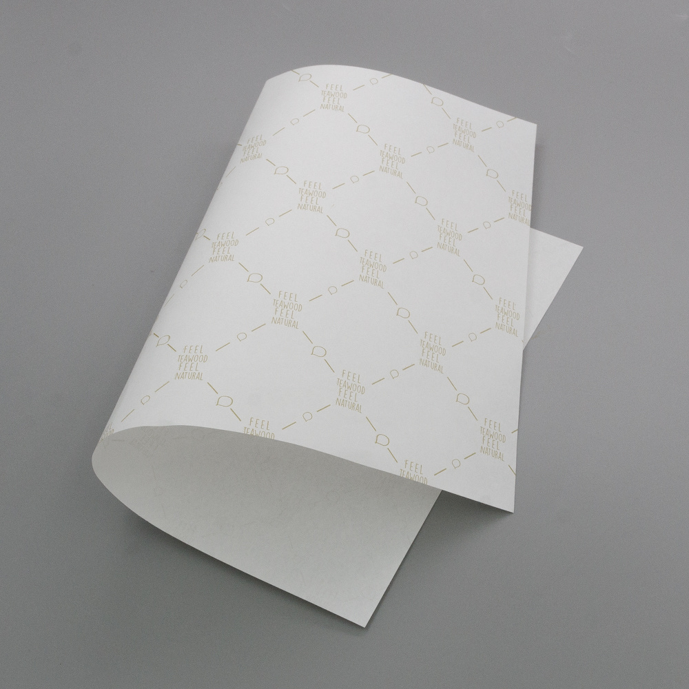 Custom printing food grade biodegradable greaseproof 38-90g butter wrapping paper for packaging