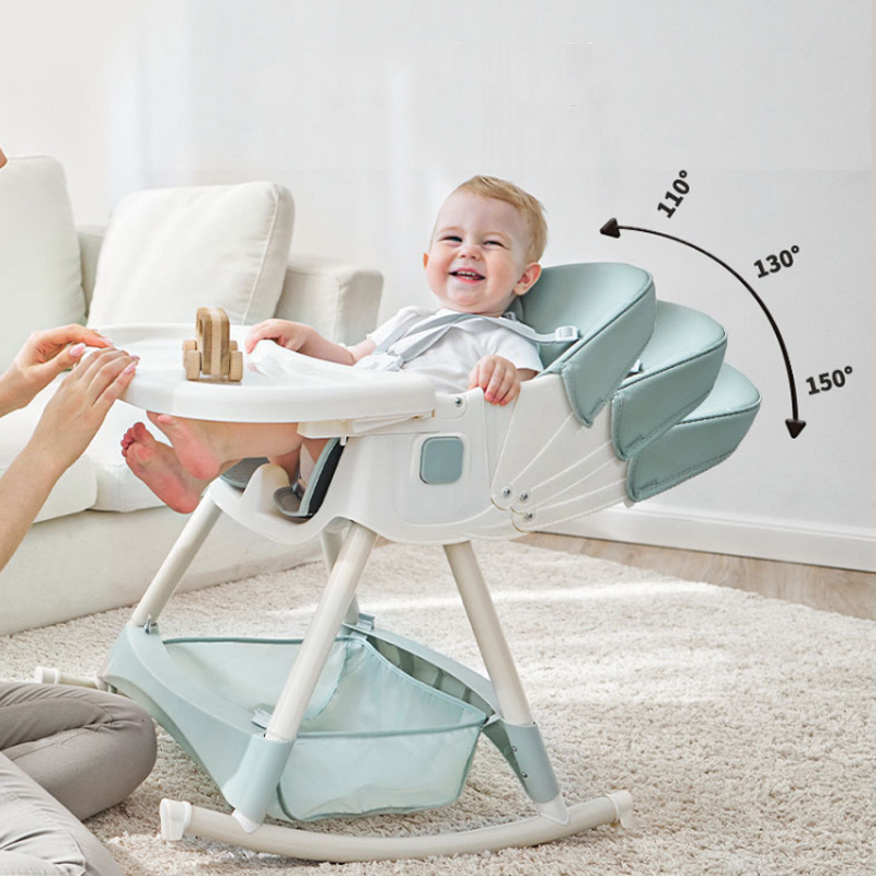 Multifunctional baby feeding chair 3 in 1 children high chair with swing function,dining chair for baby