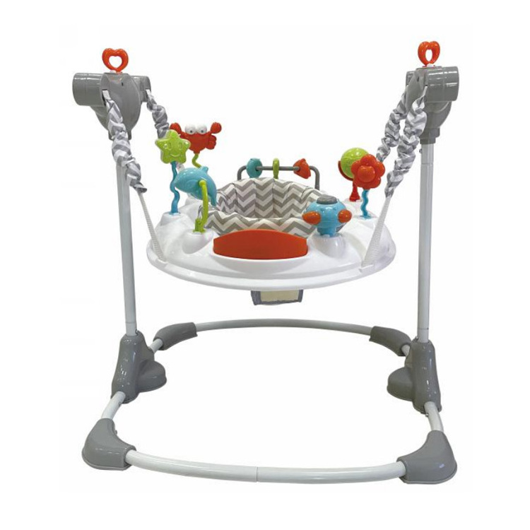 EN lightweight infant baby jumping walker portable baby activity center with music and toys