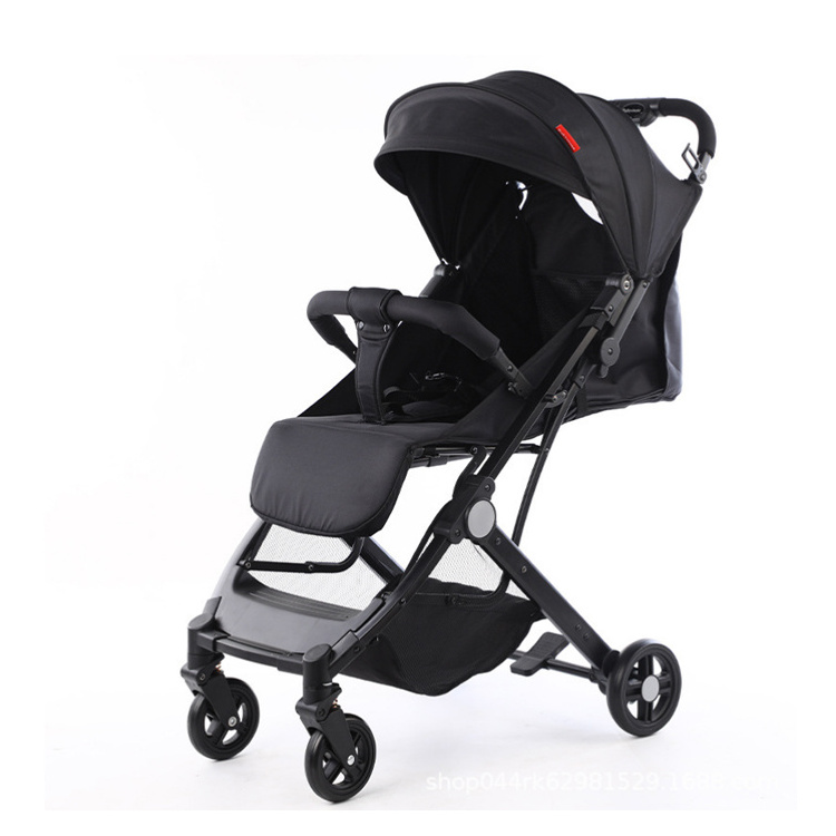 One hand folding baby stroller wholesale portable lightweight traveling stroller 5 point harness compact stroller for airplane