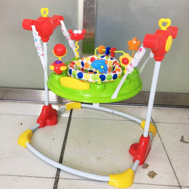 EN lightweight infant baby jumping walker portable baby activity center with music and toys