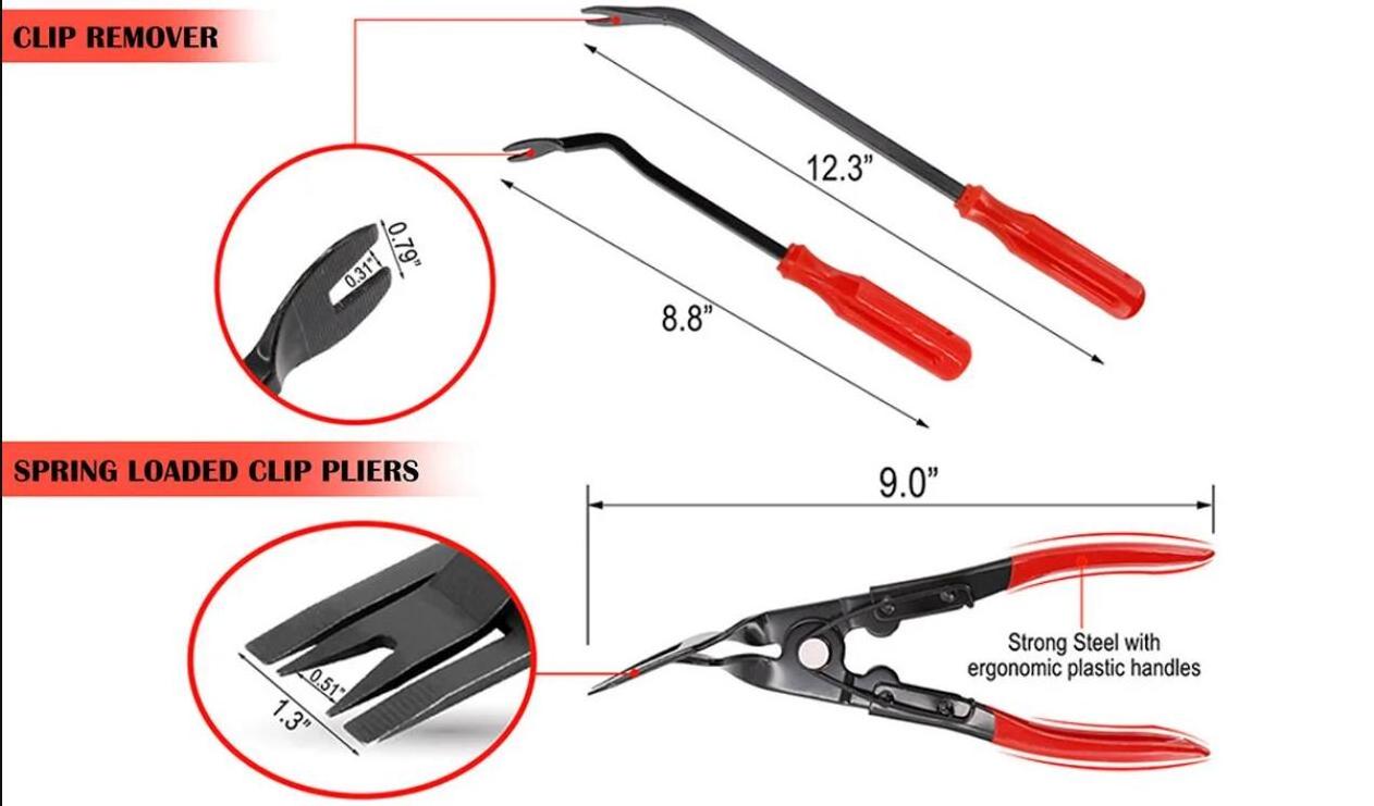 Car Trim Door Clip Panel Interior Dashboard Removal Kit Pry Disassembly Repair Tool Pick Set Audio Cable Pliers Circuit Tester