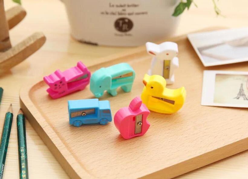 Cute Cartoon Animal Series Pencil Sharpener Fashion Simulation Elephant Rabbit Funny Pencil Sharpeners For Kids Gift