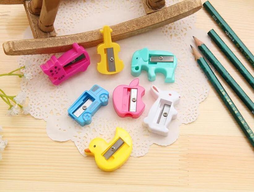 Cute Cartoon Animal Series Pencil Sharpener Fashion Simulation Elephant Rabbit Funny Pencil Sharpeners For Kids Gift