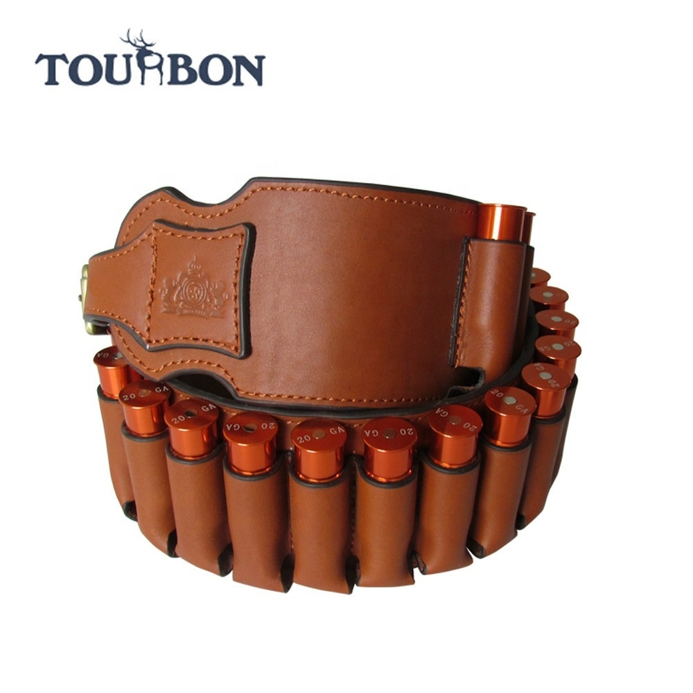 Genuine Leather Hunting Cartridge Shell Holder Holds 30 pcs 20GA Cartridge Belt