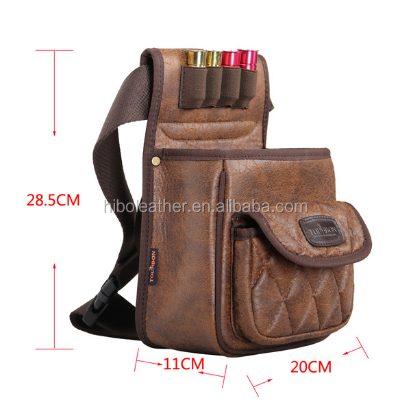 Tourbon Hunting PU Ammo Leather Cartridge Bag