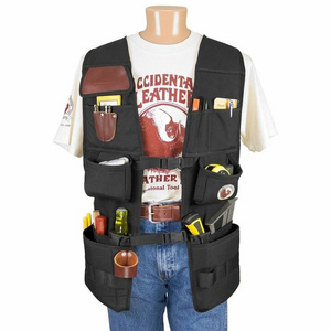 Custom tool vest electrician tool pouch bag garden breathable tooling style jacket