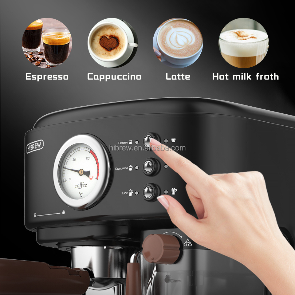 HiBREW 20 bar  Coffee Brewing Machine  Commercial Smart Espresso Machine Coffee Makers With Milk Frother Wand