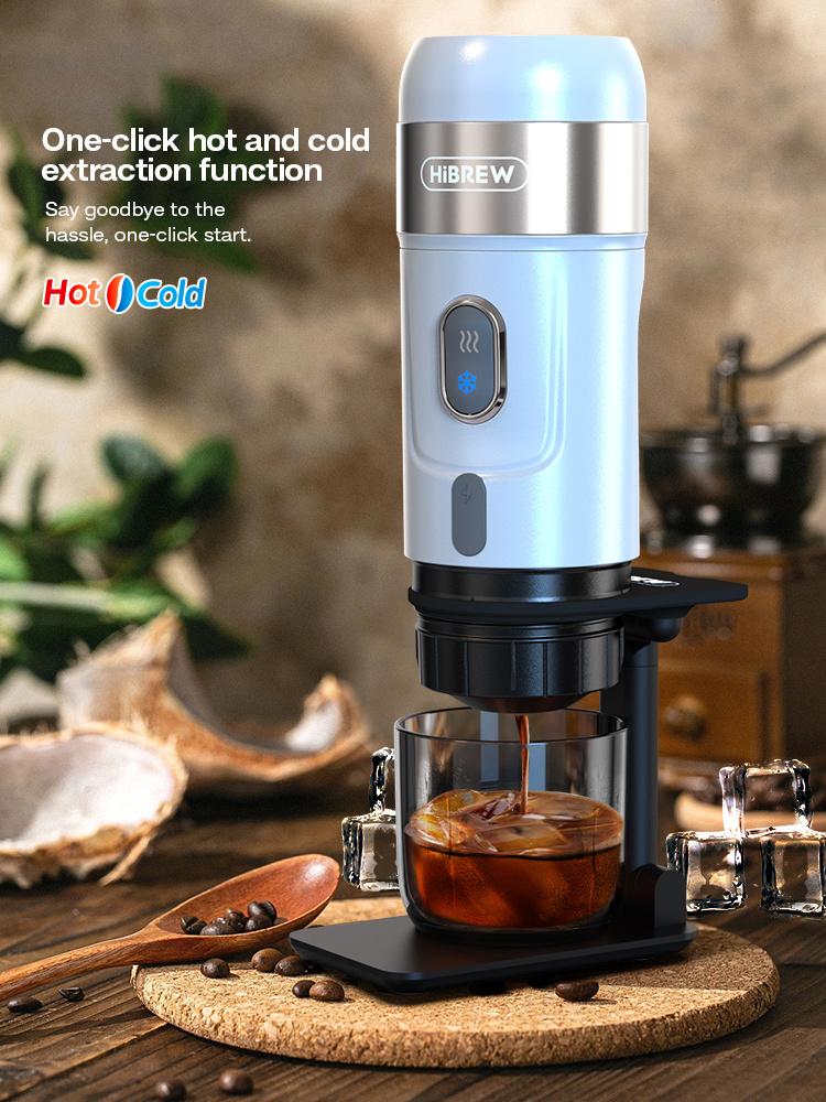 HiBREW 15 bar  Portable Coffee Machine for Car & Home,Espresso Coffee Maker Fit NES  Dolce Gusto  Capsule Ground Coffee