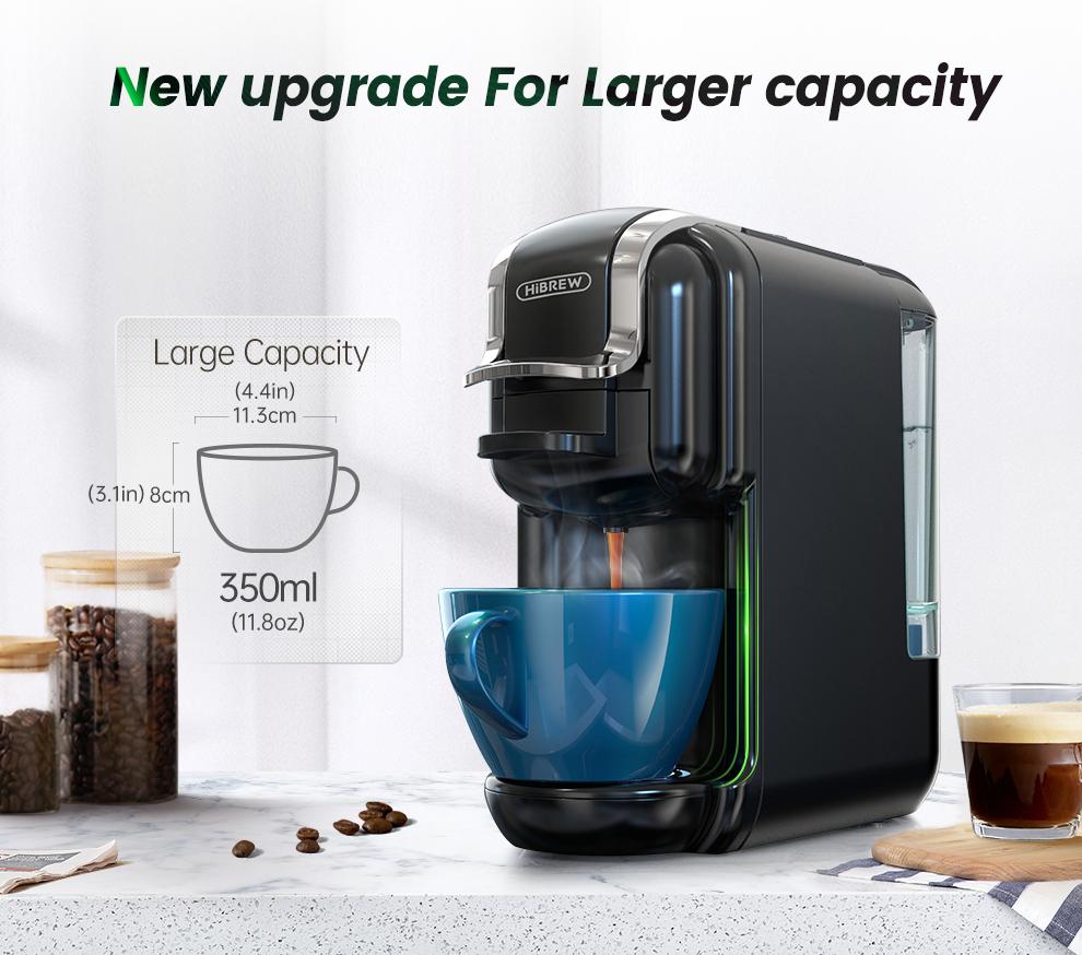 HiBREW 20 bar  Capsule Coffee Machine Automatic K Cup Coffee Maker For Home Hotel Restaurant  Multi Capsule Coffee Brewer