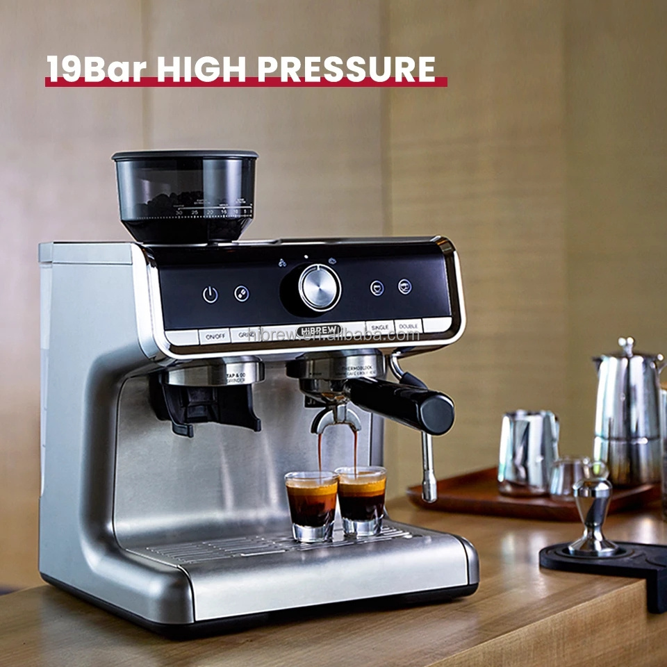 HiBREW 20 bar pro-level  automatic Espresso Coffee Machine With Grinder  commercial Coffee maker hotel restaurant