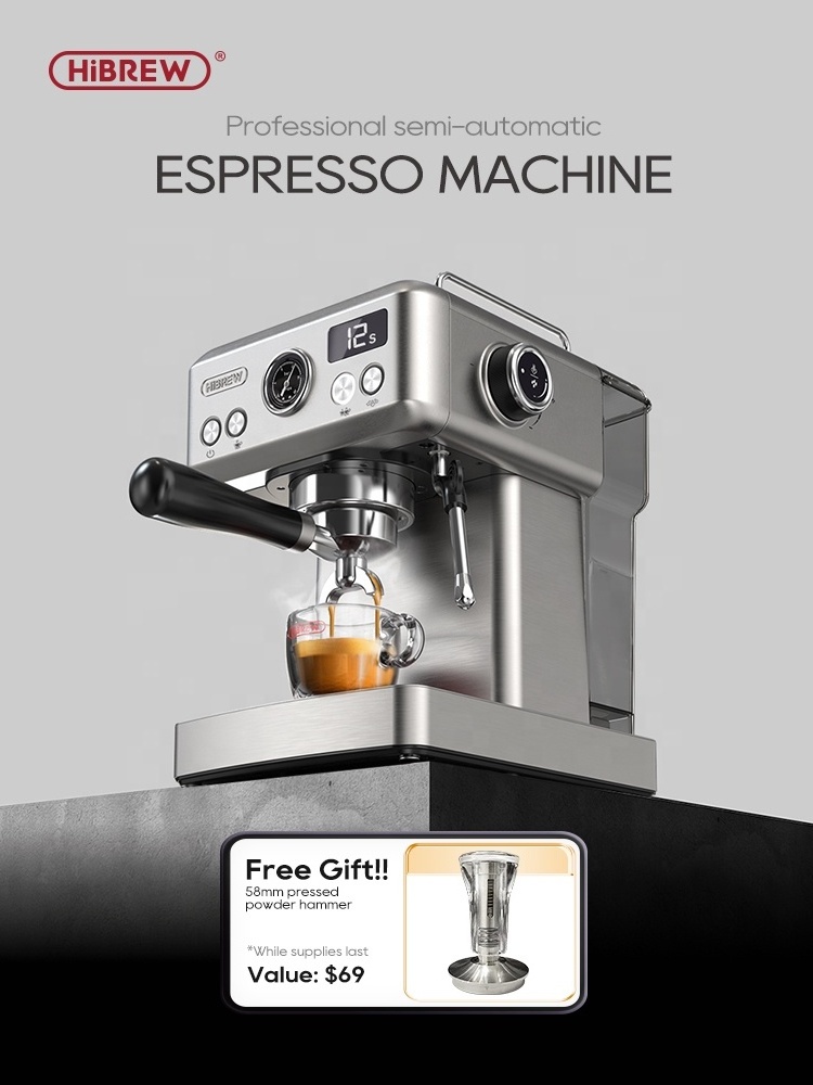 HiBREW 20 bar professional semi-automatic programmable  espresso machine  Coffee Maker with strong steam