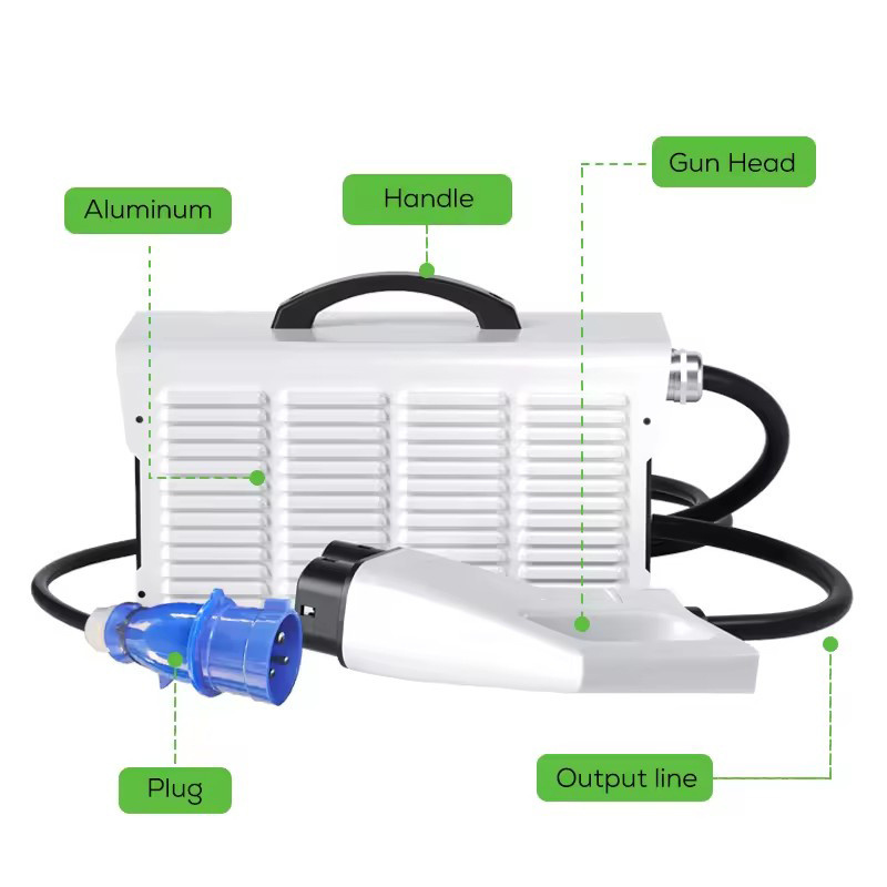 Portable 7kw dc fast charging station GB/T dc ev charger mobile electric vehicle charging pile Portable ev charger