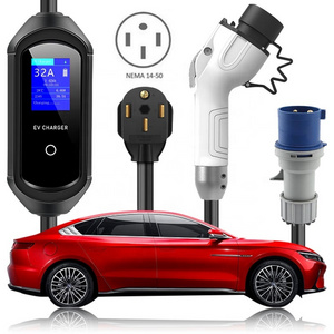 Type 2 EV Cable 15A Portable EVSE Typ 2 Mobile Electric Car AC Charger 32amp EV Charger 32A Portable EVSE Charging Station 7KW