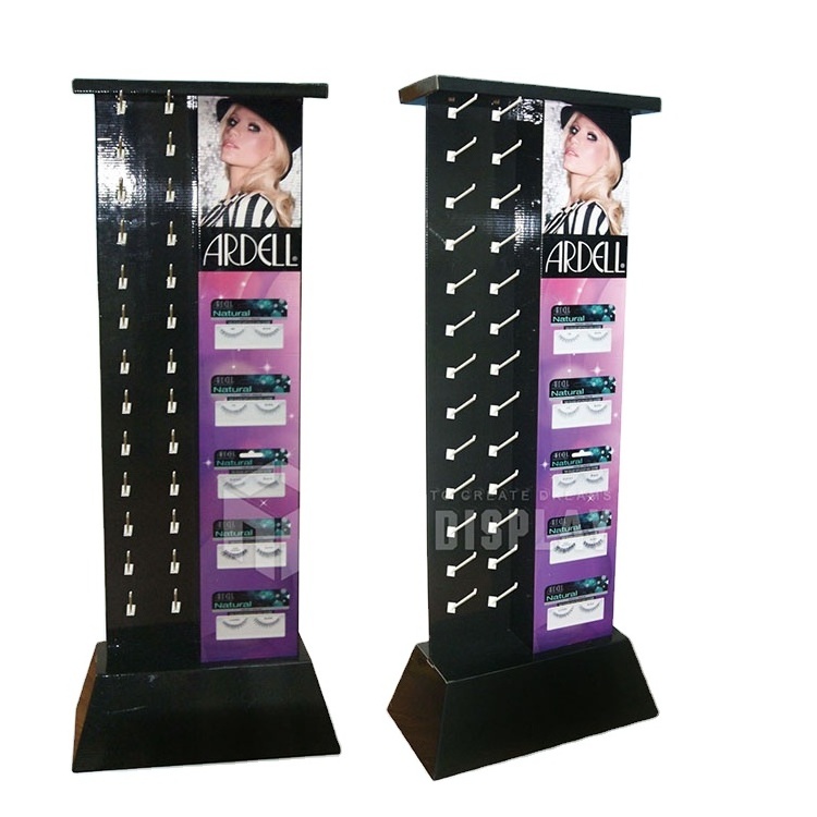 HIC Fashion Pop Cardboard Eyelash Display Stand with Hooks