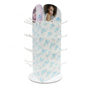 High Quality Cardboard Display Stand Retail Hair Extension Display Rack 1 Piece