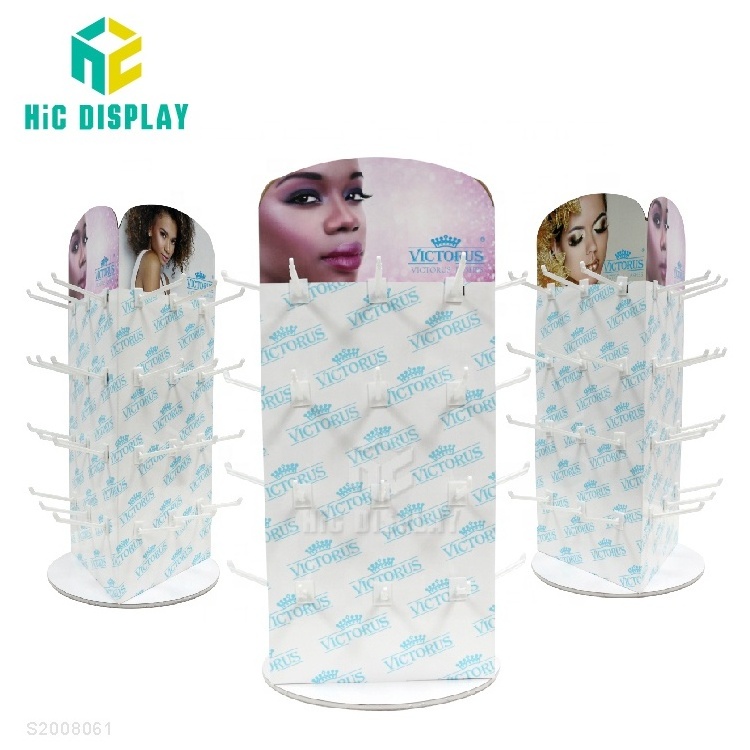 High Quality Cardboard Display Stand Retail Hair Extension Display Rack 1 Piece