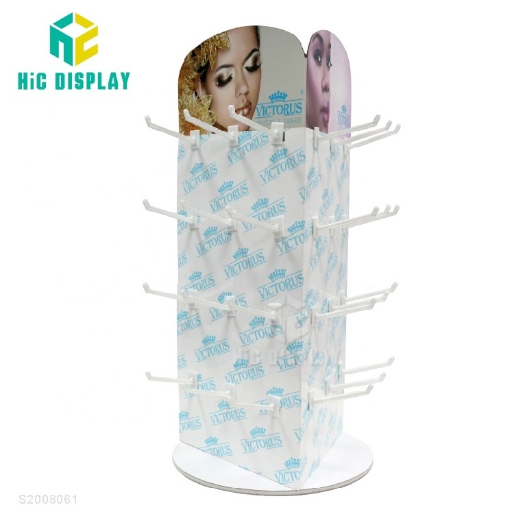 High Quality Cardboard Display Stand Retail Hair Extension Display Rack 1 Piece