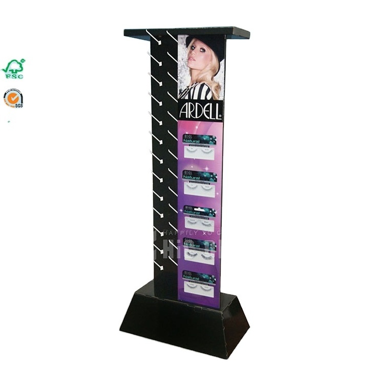 HIC Fashion Pop Cardboard Eyelash Display Stand with Hooks