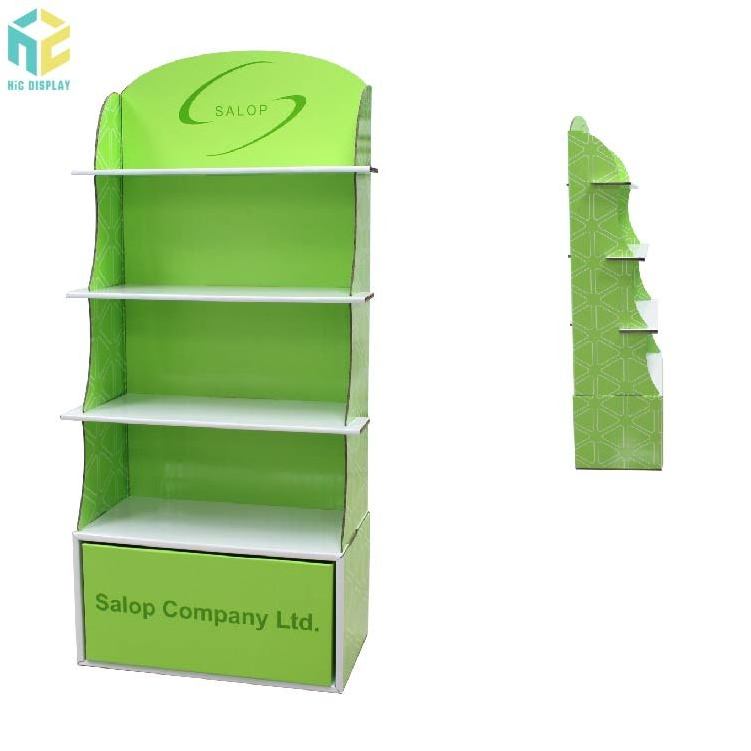 supermarket paper retail Pop Up Underwear T shirts Socks Clothing pop pallet cardboard floor display rack