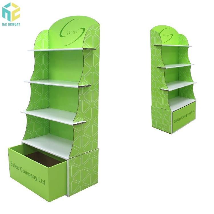 supermarket paper retail Pop Up Underwear T shirts Socks Clothing pop pallet cardboard floor display rack