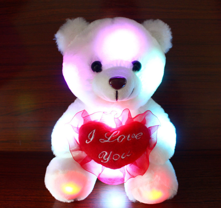 2024 Hot Sale High Quality Red Heart Valentine I Love You Teddy Bear With Led Light