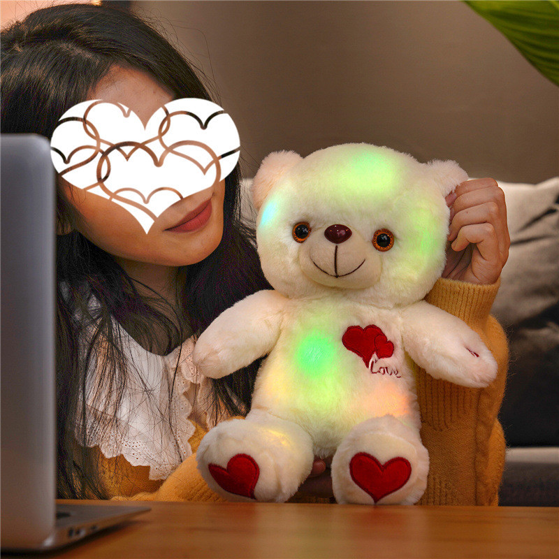 2024 Hot Sale High Quality Red Heart Valentine I Love You Teddy Bear With Led Light