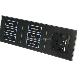 Light switch wall socket connected panel hotel bedside control panel switch