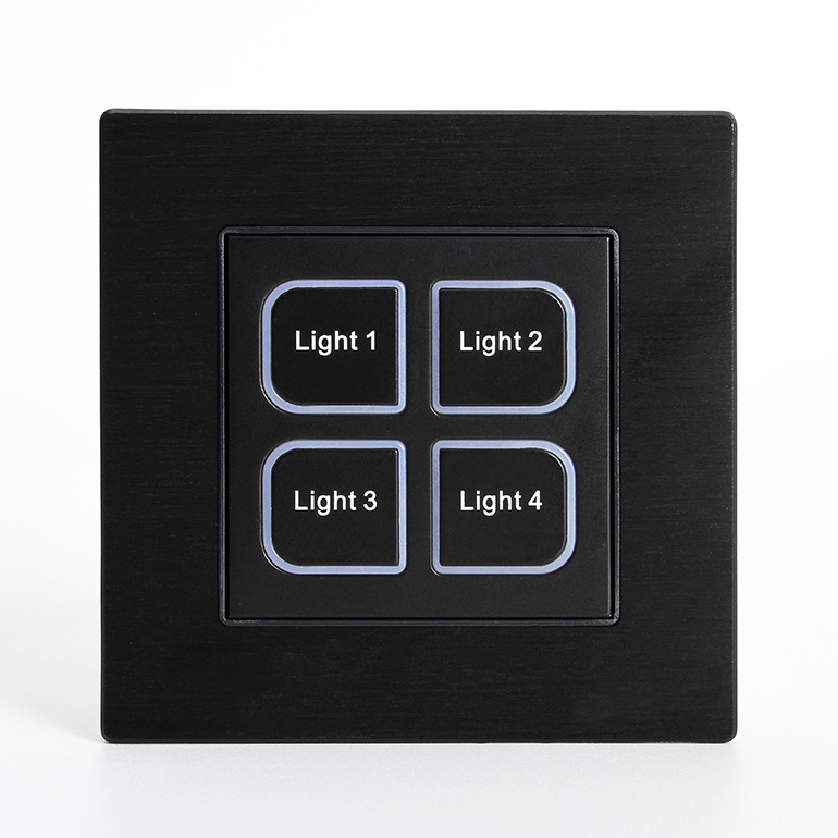 Black Room Electrical Smart Wall Switch And Socket Panel for safe usage