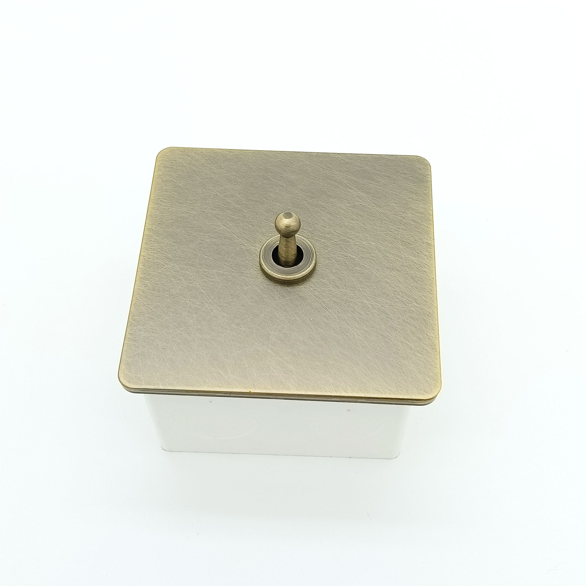 Brass Color With Wild Grain Toggle Switch  Bronzed Socket Brass Switch Stainless Steel Retro Retro One Gang Two Way Switch