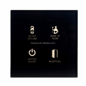 Hotel Guest Room Touch Panel 4 Gang DND MUR Master Light controls Switch