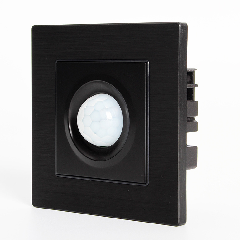 Black brushed aluminium wall Installation Motion sensor light switch