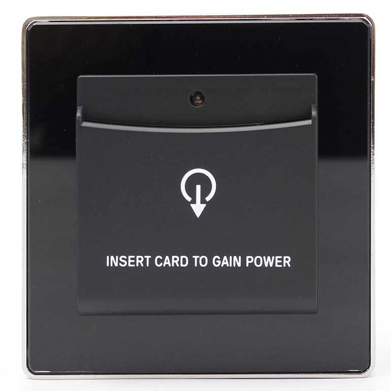 Hotel key card switch insert switch RFID energy saver for tempered glass metal frame panel switch smart