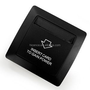 Black PC flame-retardant hotel key card power insert switch