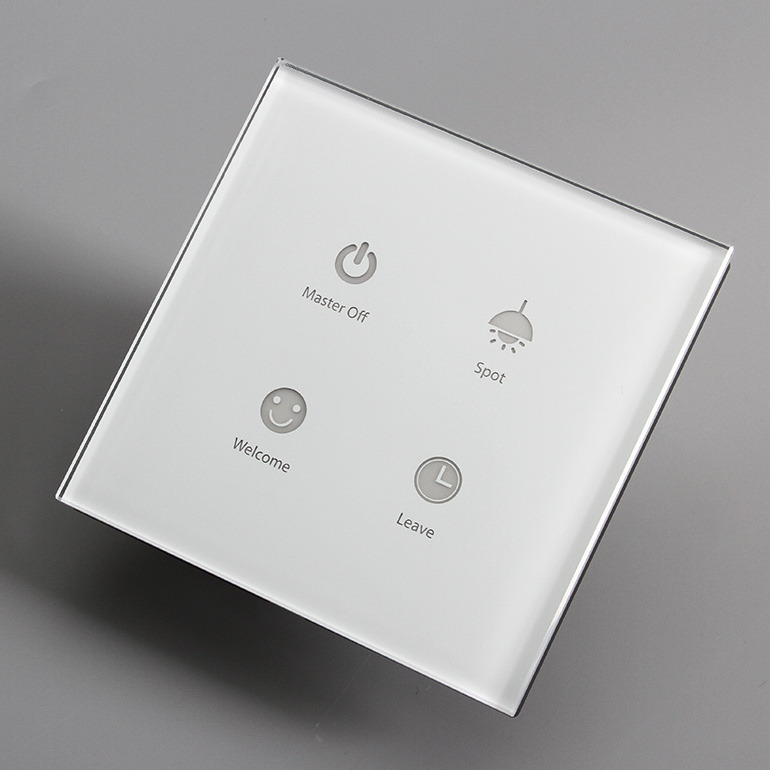 Smart home light modbus rs485 wall switch with customize icons and words