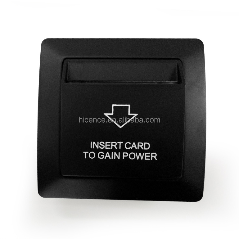 Black PC flame-retardant hotel key card power insert switch