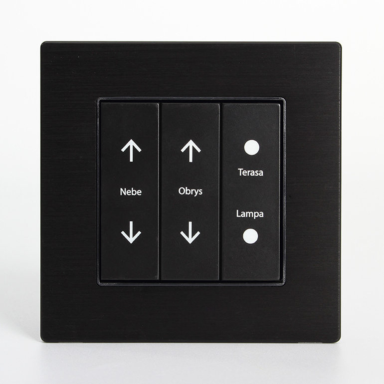 Black Room Electrical Smart Wall Switch And Socket Panel for safe usage