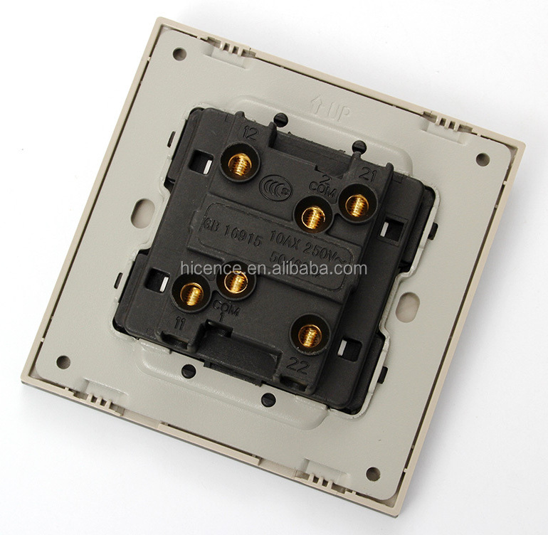 Crystal Electrical Switch 2 gang 2 way Custom Rocker Switch with Led indicator