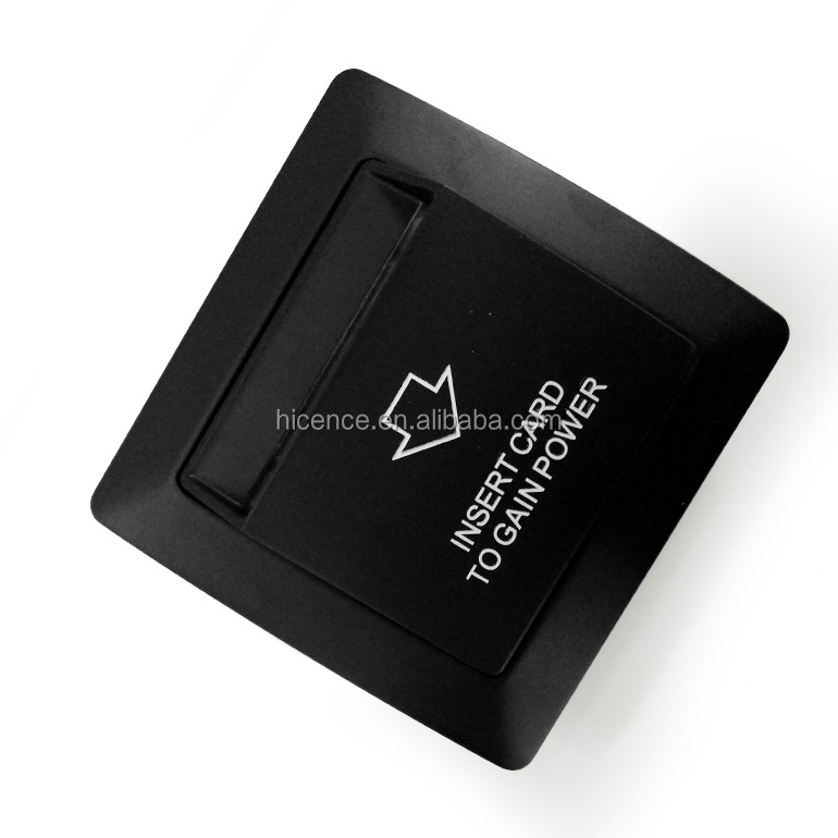 Black PC flame-retardant hotel key card power insert switch