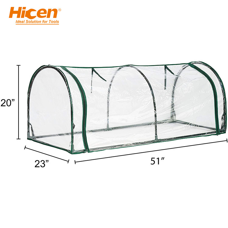 51 Inch Outdoor Mini Garden Greenhouse with Zipper Openings