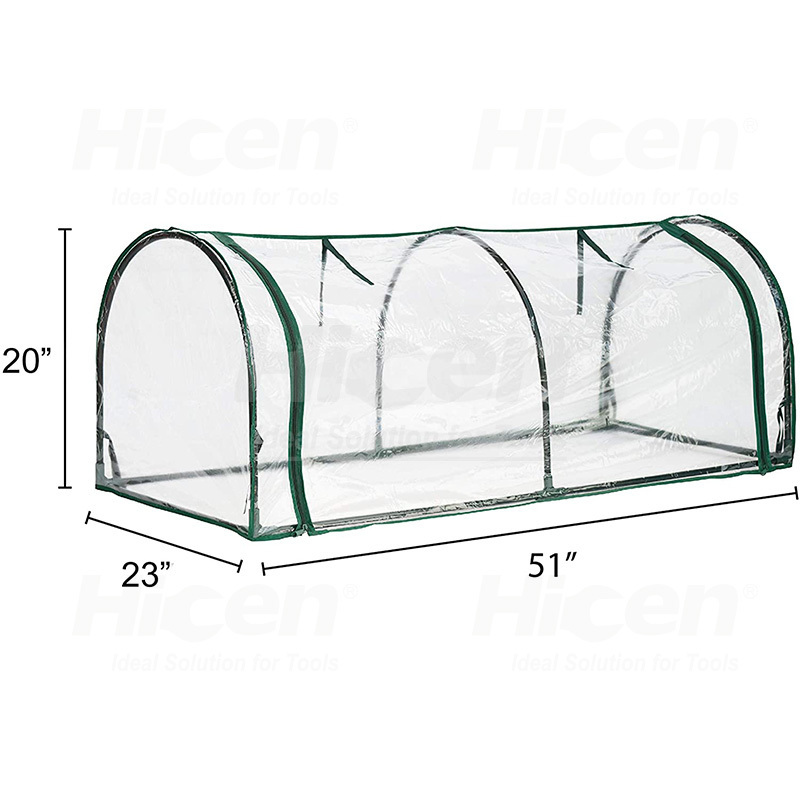 51 Inch Outdoor Mini Garden Greenhouse with Zipper Openings