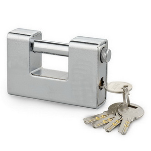 Hicen 40/50/60MM Rectangle Anti Cut Iron Nickle Solid Stainless Steel Shackle Shutter Padlock