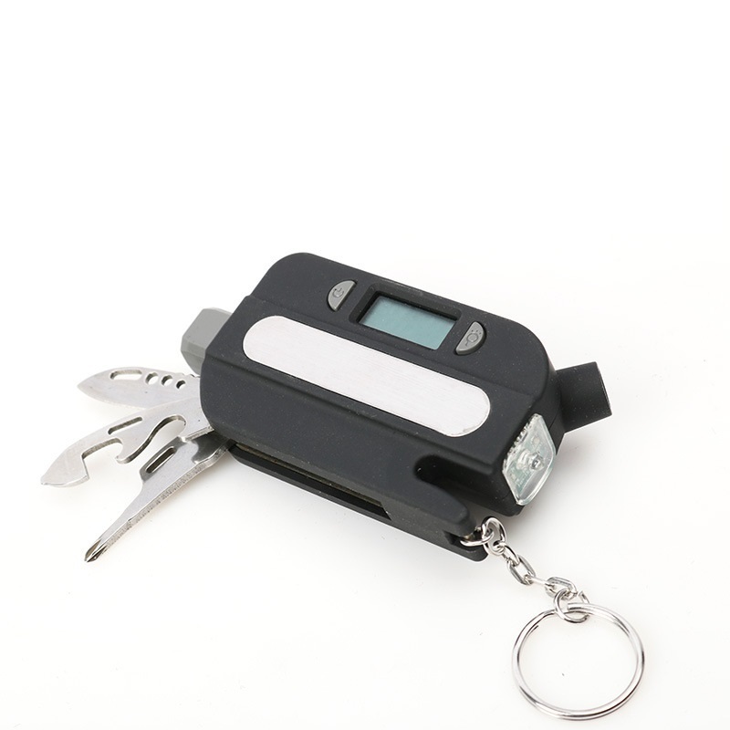 Hicen Multifunction Keychain Portable Digital LCD Car Tire Air Pressure Gauge Tyre Depth Gauge With Swiss Knife