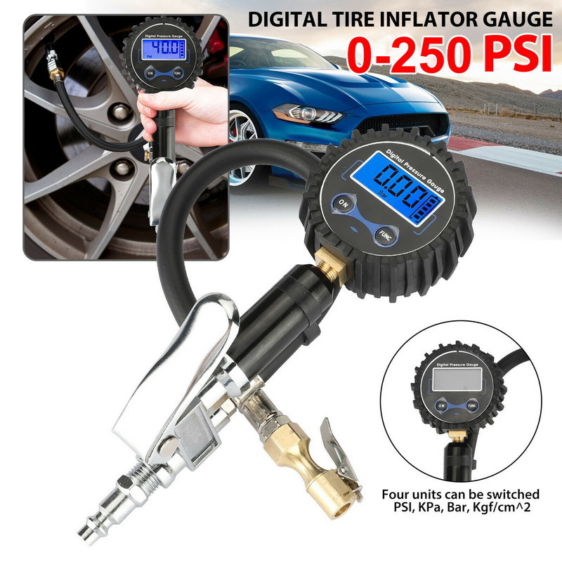 Hicen LCD High Precision Digital Tire Inflator With Pressure Gauge 0-200PSI Digital Tire Gauge