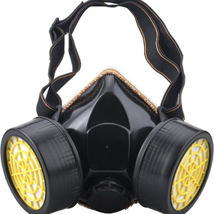 Anti-dust Chemical Safety Face Shiled Mask Double Cartridge Chemical Respirator