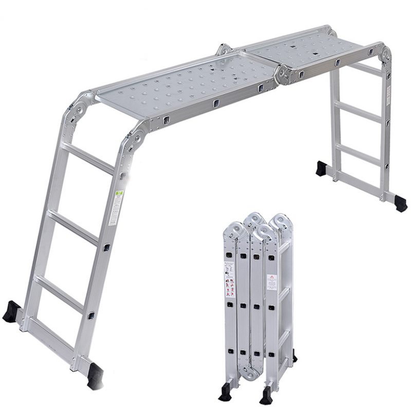 Warehouse Steel movable platform ladder/ Aluminium Scaffolding Telescopic Ladders Folding Aluminum Ladders scaffolding