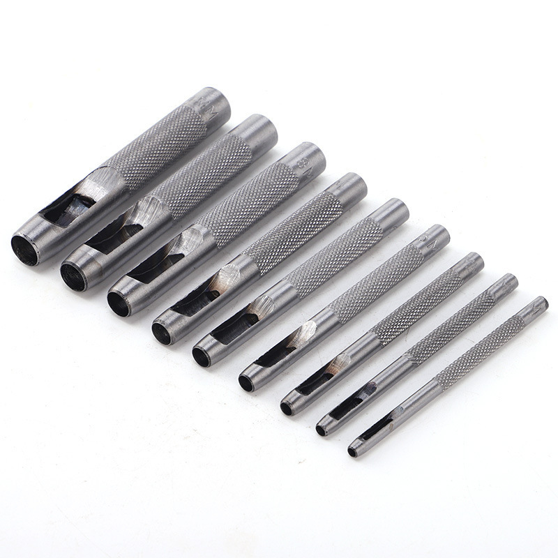 Hicen Carbon Steel Hollow Punch Set Leather Hole Punch Tool Gasket Cutter Hardened