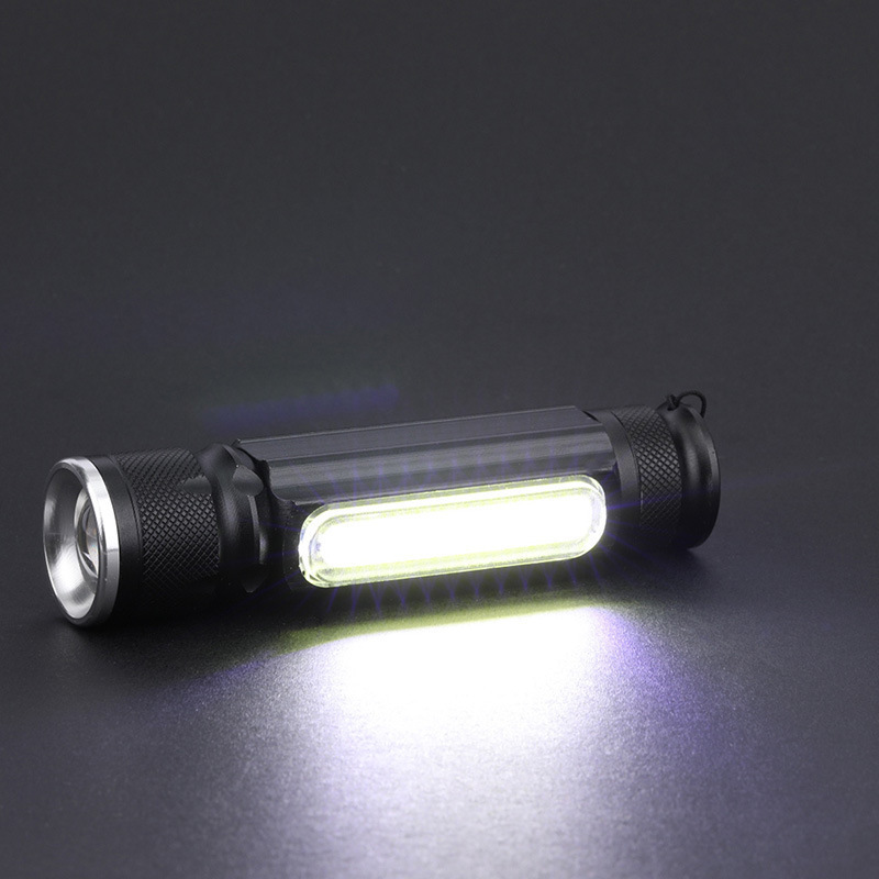 Mini Handheld USB Rechargeable Tactical Built-in COB Side Light and Magnet Brightest with XML-T6 LED Flashlight