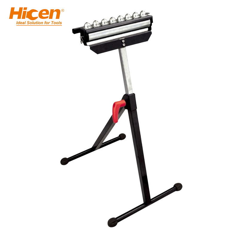 Heavy Duty Folding Steel Roller Stand With Ball Single Roller Support Stand with Guide Roller, Foldable and Height-Adjustable