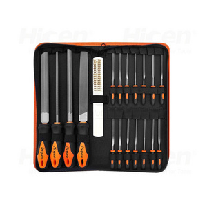 19Pcs File Set Hand Metal File T12 Drop Forged Alloy Steel File Set for Wood Metalwork with Cloth Bag Package